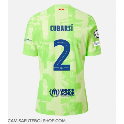 Camisa de time de futebol Barcelona Pau Cubarsi #2 Replicas 3º Equipamento 2024-25 Manga Curta